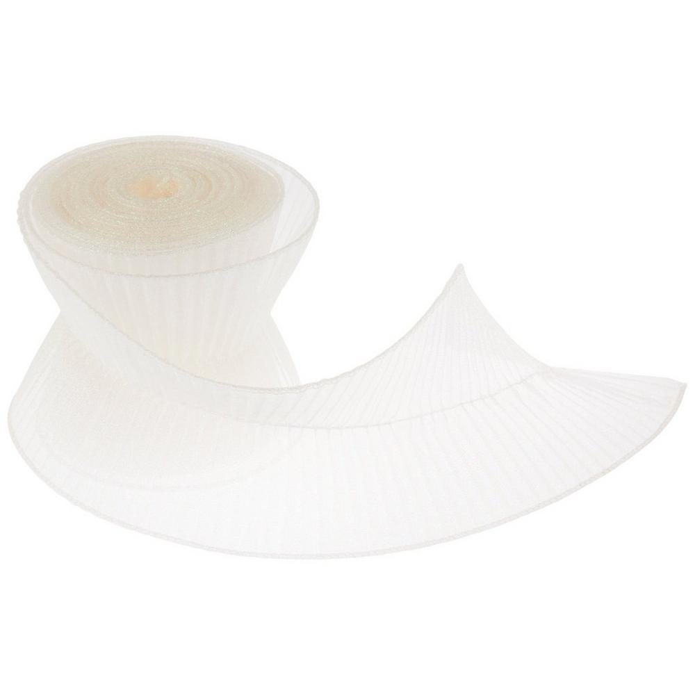 Pleated Wired Edge Sheer Ribbon - 4 3/4