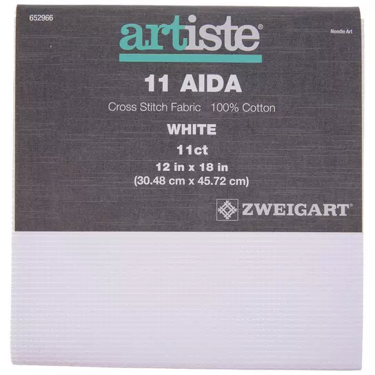 Aida Cloth 14 Count Cross Stitch Fabric 12 by 18 Inch,8 Color