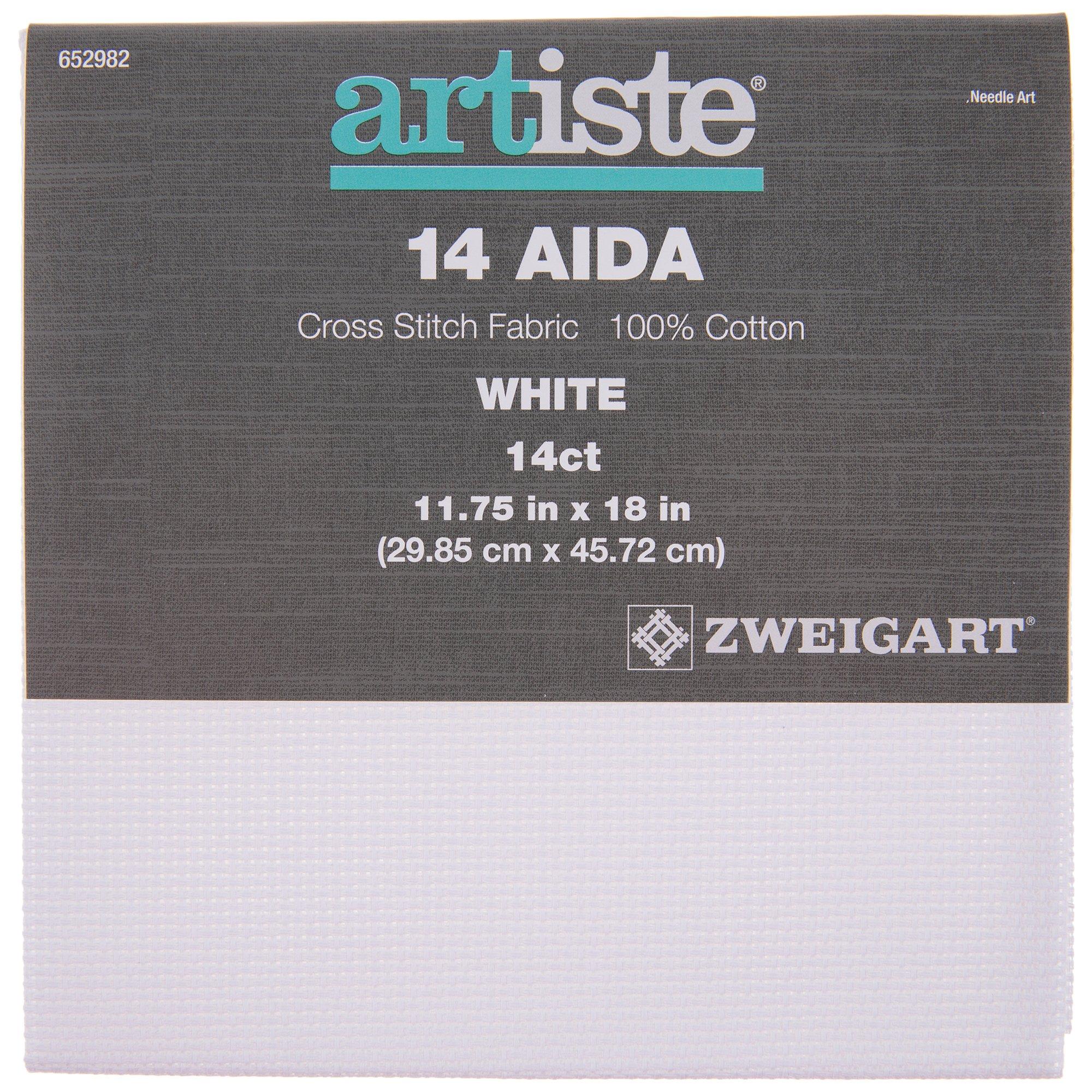 AIDA 14 Count Antique White Fabric Cross Stitch Fabric, 14ct off White Aida  Cloth, Zweigart, Beginner Cross Stitch Fabric, Aida Canvas 