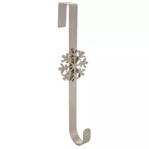 Silver Snowflake Metal Wreath Hanger
