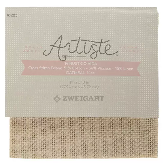 Zweigart Rustico Aida Oatmeal 14 count Zweigart Rustico Aida Oatmeal 14 count