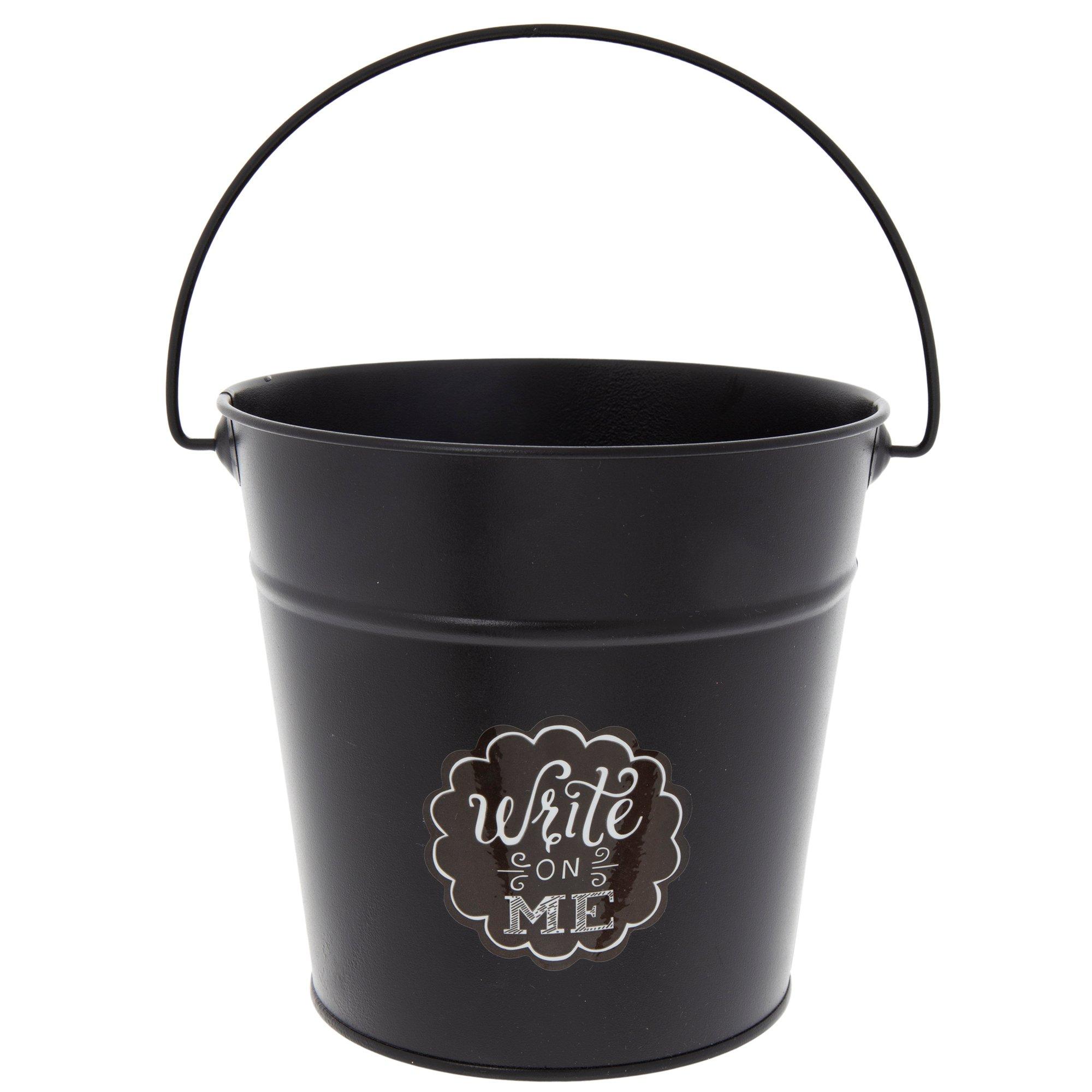 Black Chalkboard Metal Bucket Hobby Lobby 656603