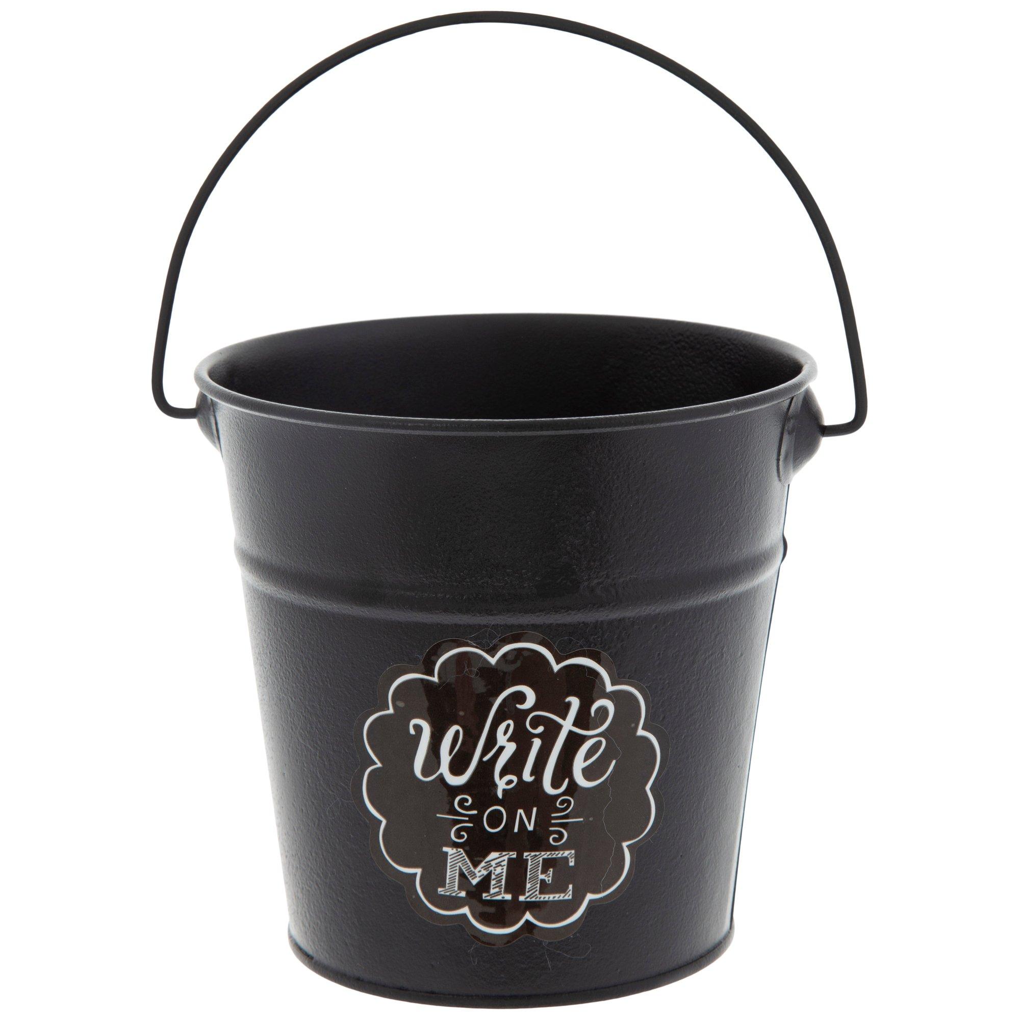 Black Chalkboard Metal Bucket Hobby Lobby 661819