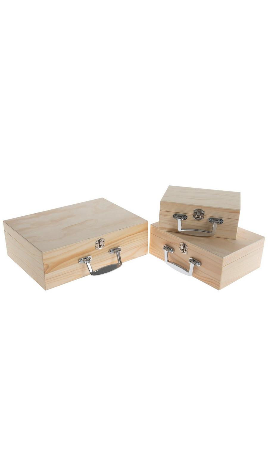 Wood Box With Handle Set | Hobby Lobby | 662536