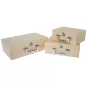 Wood Box With Handle Set