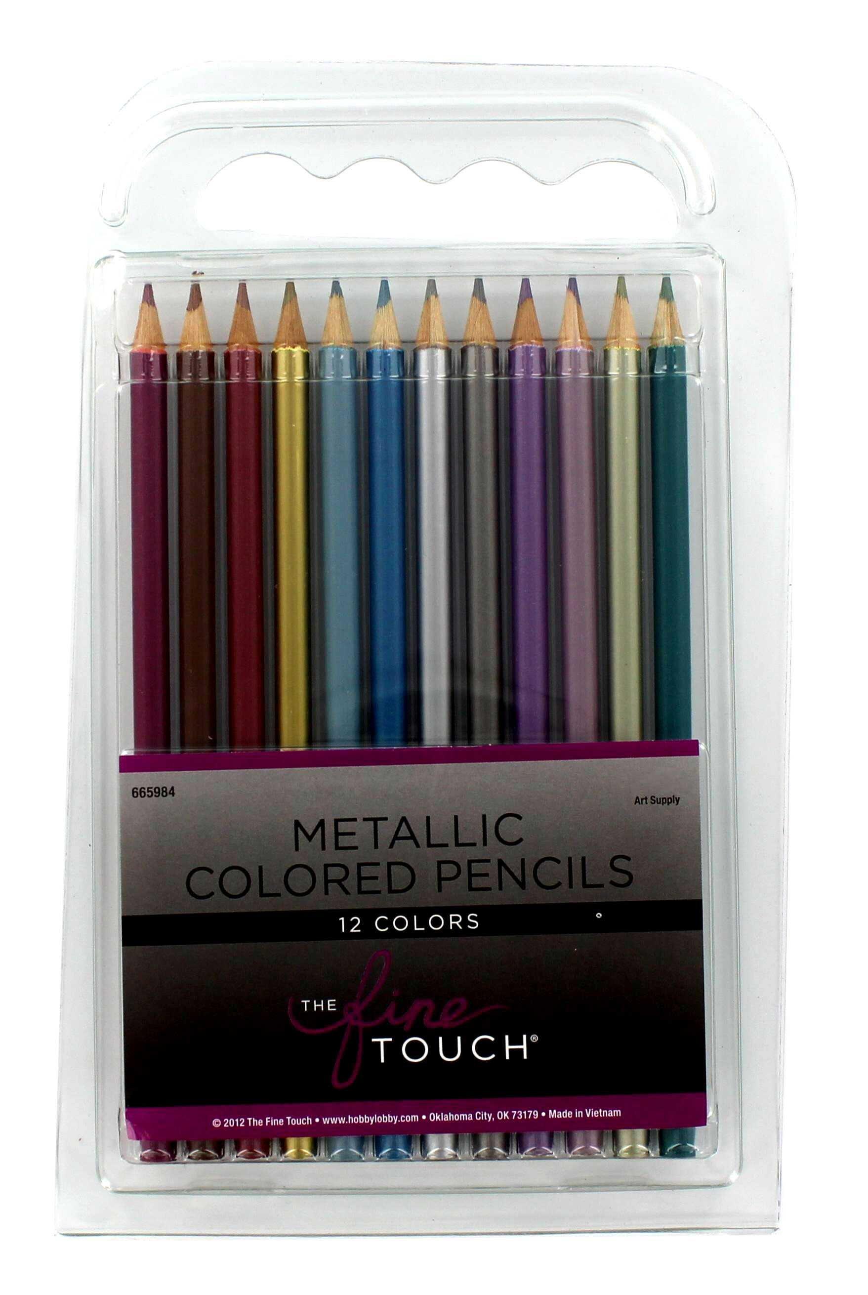 The Fine Touch Metallic Colored Pencils - 12 Piece Set