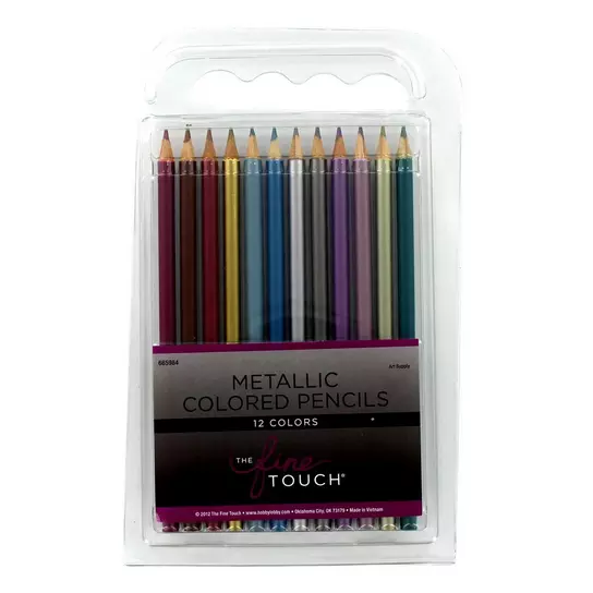 The Fine Touch Metallic Colored Pencils - 12 Piece Set, Hobby Lobby