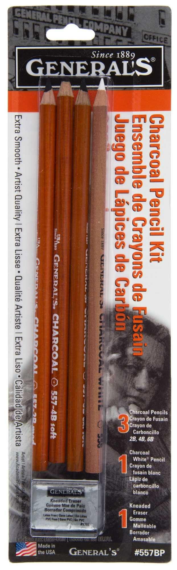General's Charcoal Pencils 4 Piece Set Hobby Lobby 666313