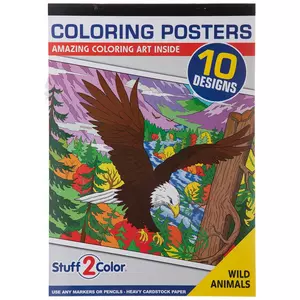 Wolf & Bear Fuzzy Coloring Posters, Hobby Lobby