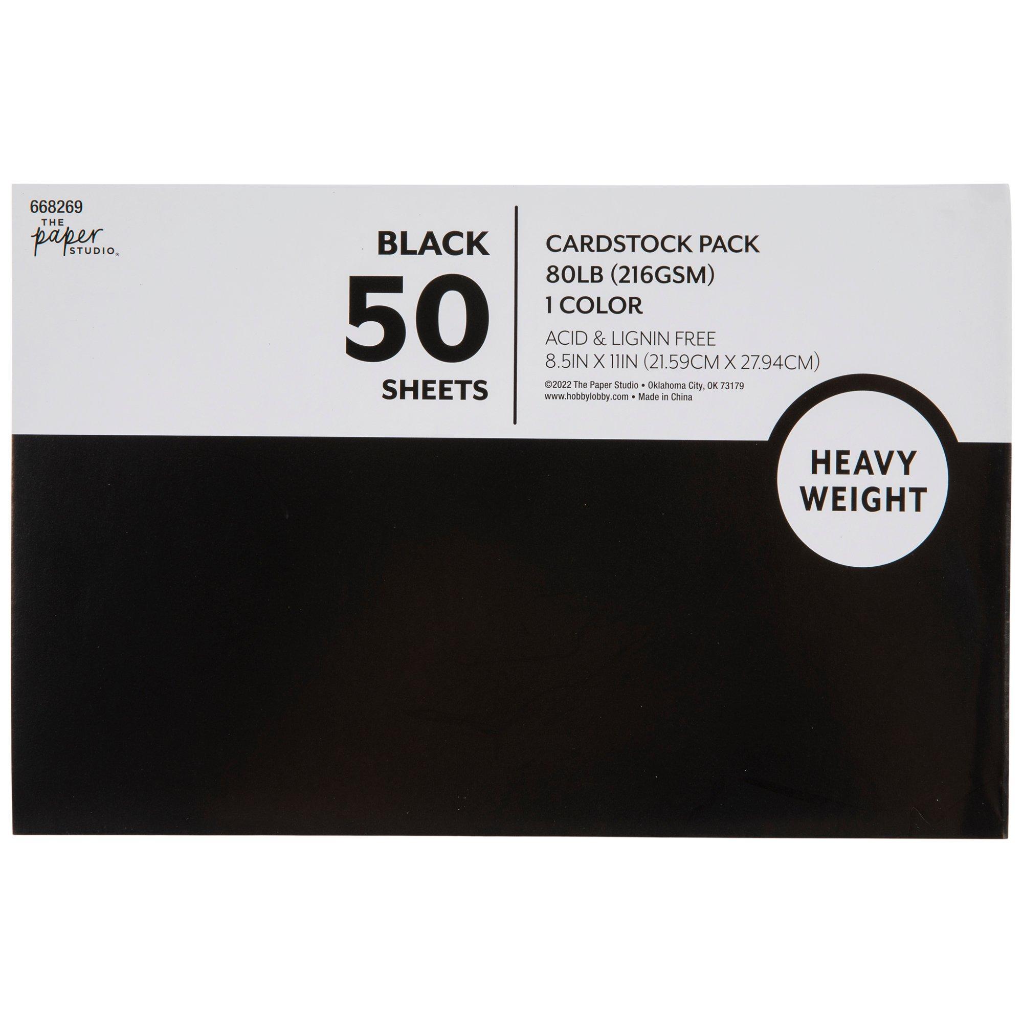 Heavy Cardstock - 8.5 x 11, 110 lb (300 gsm) 20 Sheets Black