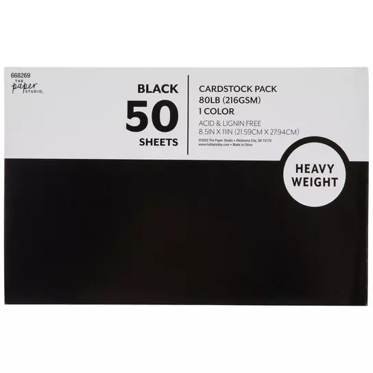 Basic WHITE (Standard) Card Stock Paper - 8.5 x 14 - 80lb Cover (216gsm) 