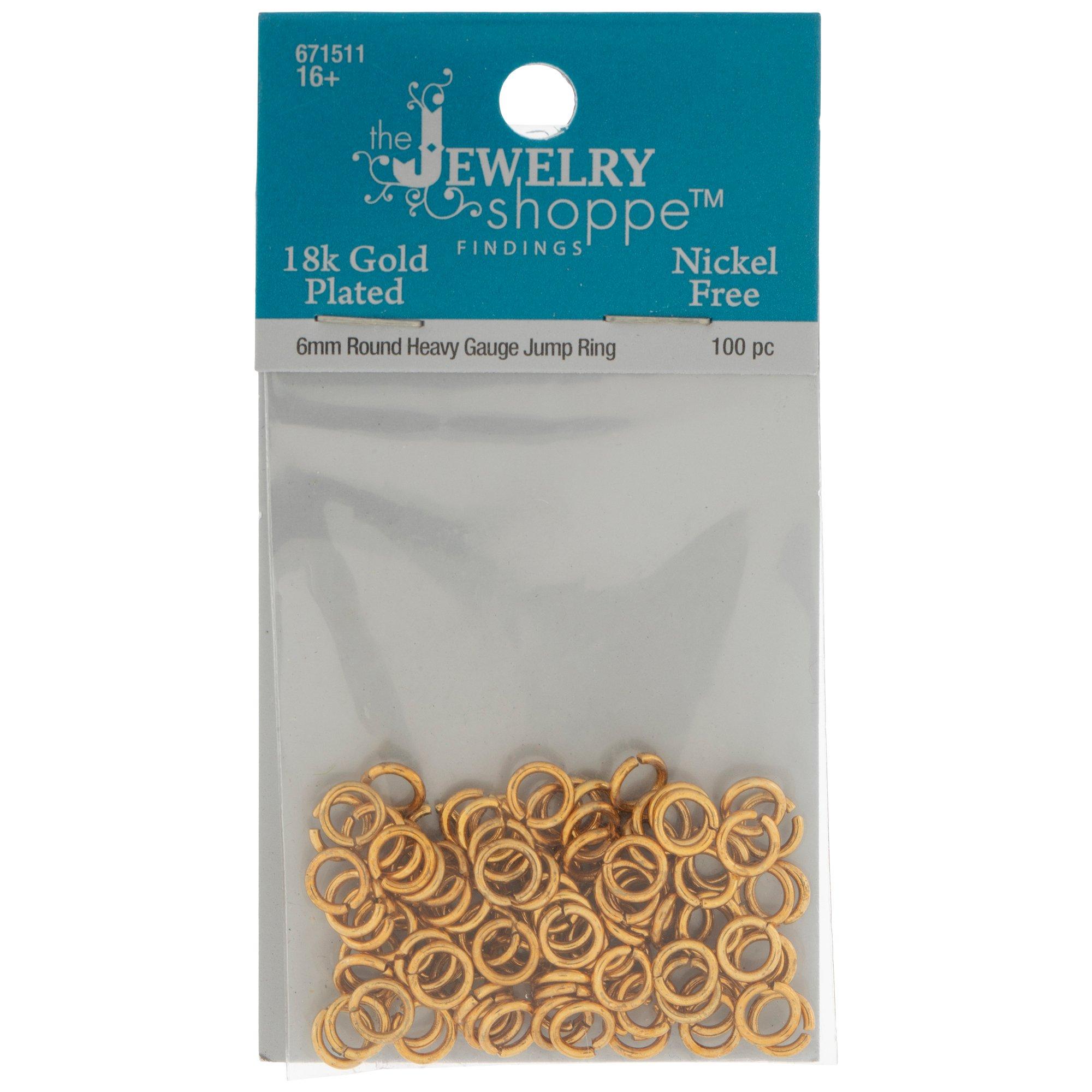 100 Gold Plated Jump Rings - 16, 18, 20, 22 Gauge - Best