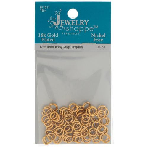 18K Gold Plated Heavy Gauge Jump Rings