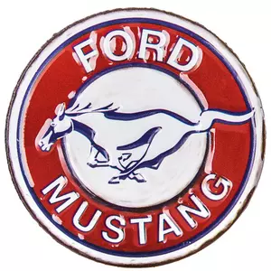 Ford Mustang Round Embossed Magnet