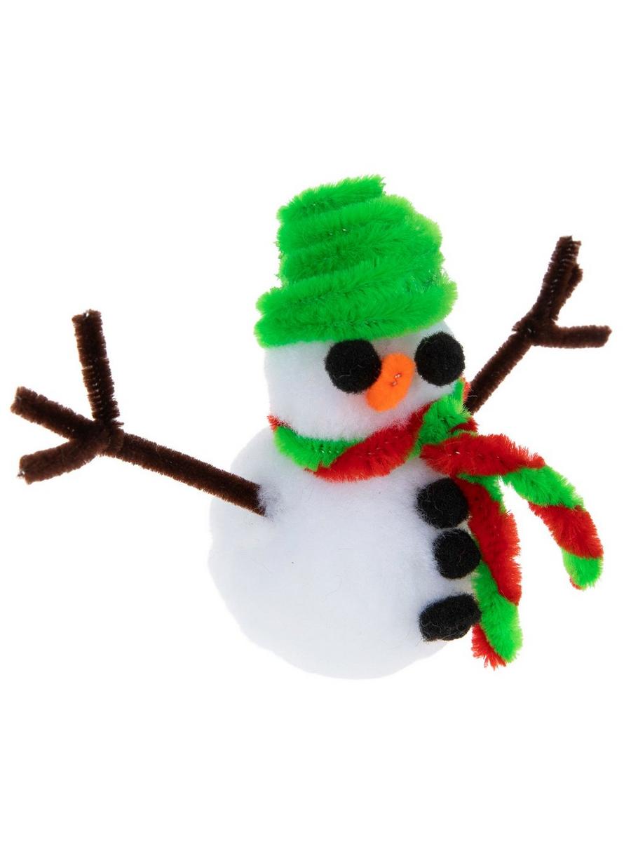 Snow Man - pom Christmas ornament plush snowman skiing with poles PO8854 | eBay
