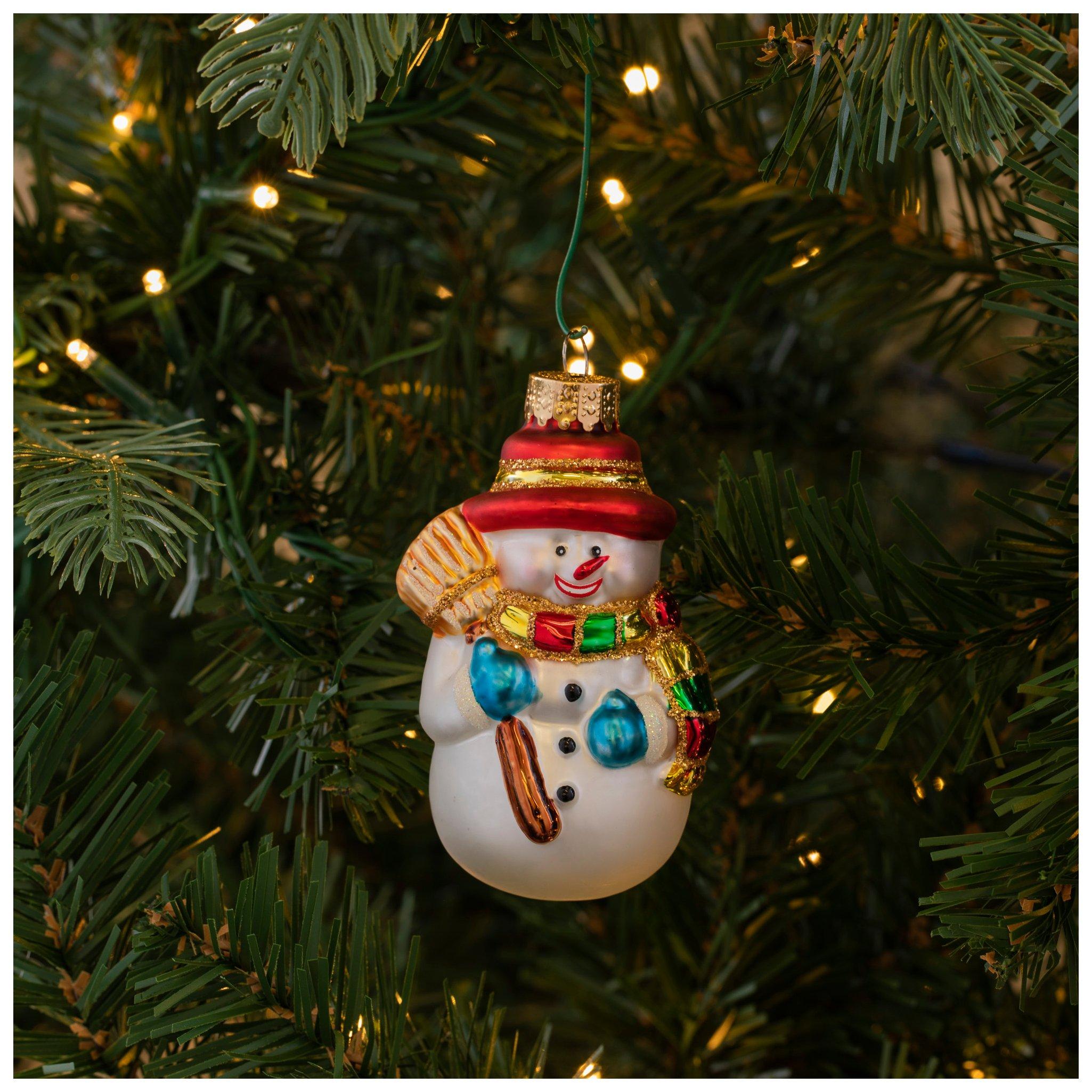  Robert Stanley Santa Down The Chimney Blown Glass Christmas  Ornament, Santas Holiday Collection : Home & Kitchen