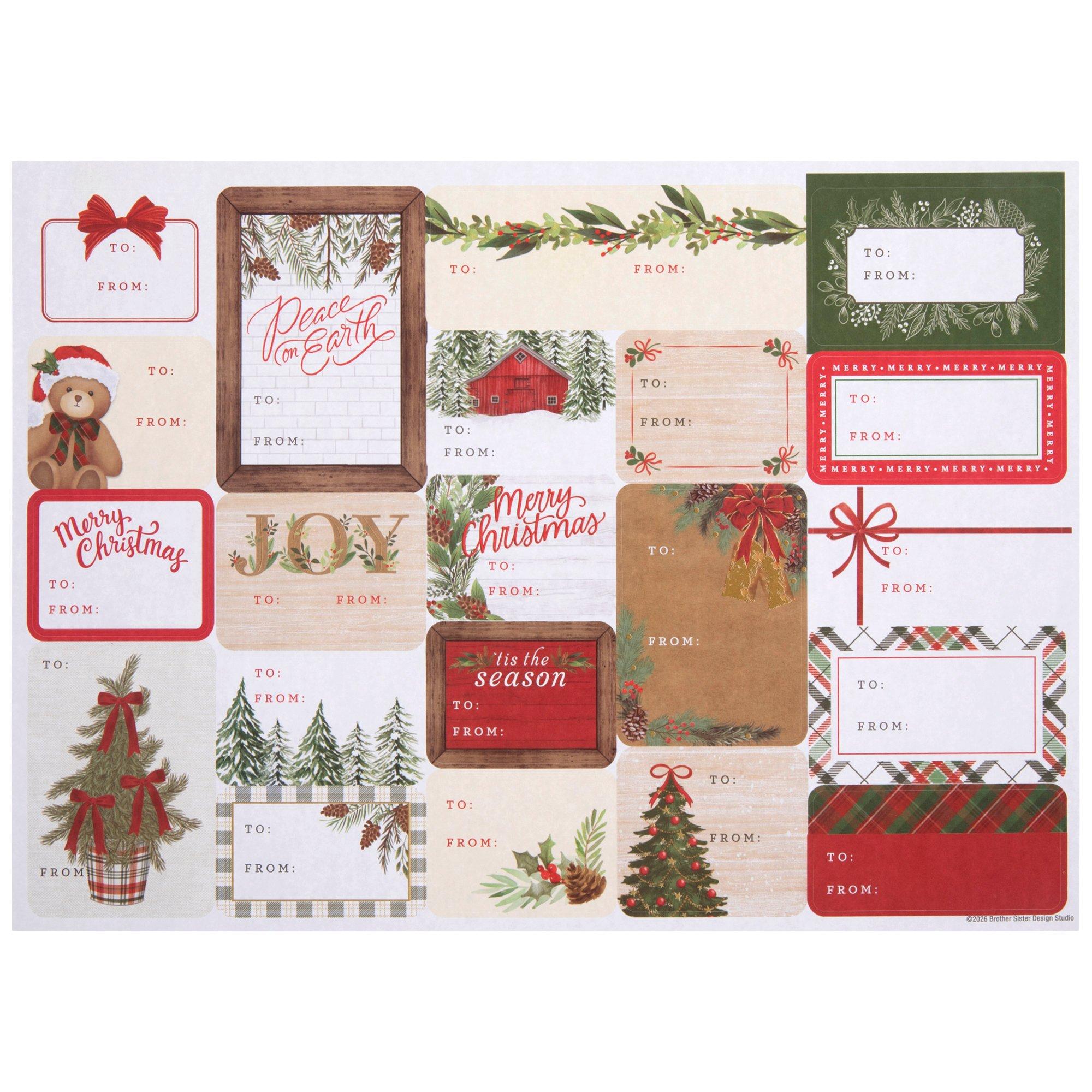 Rustic Gift Tag Stickers view 1