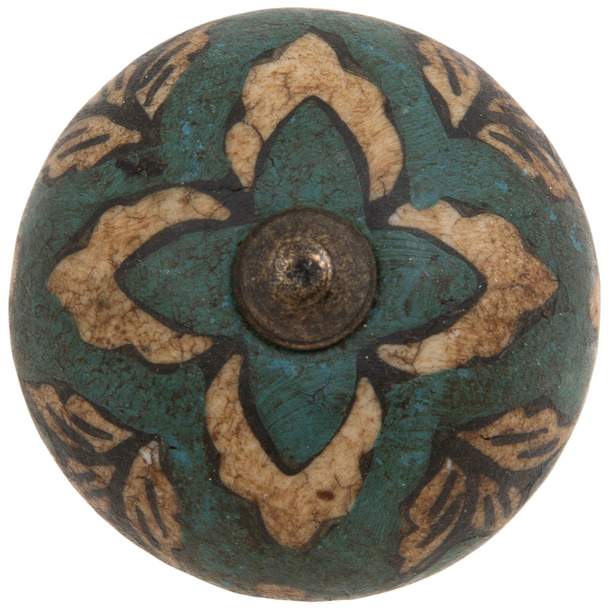 dresser knobs blue Art Deco Knob main image 0