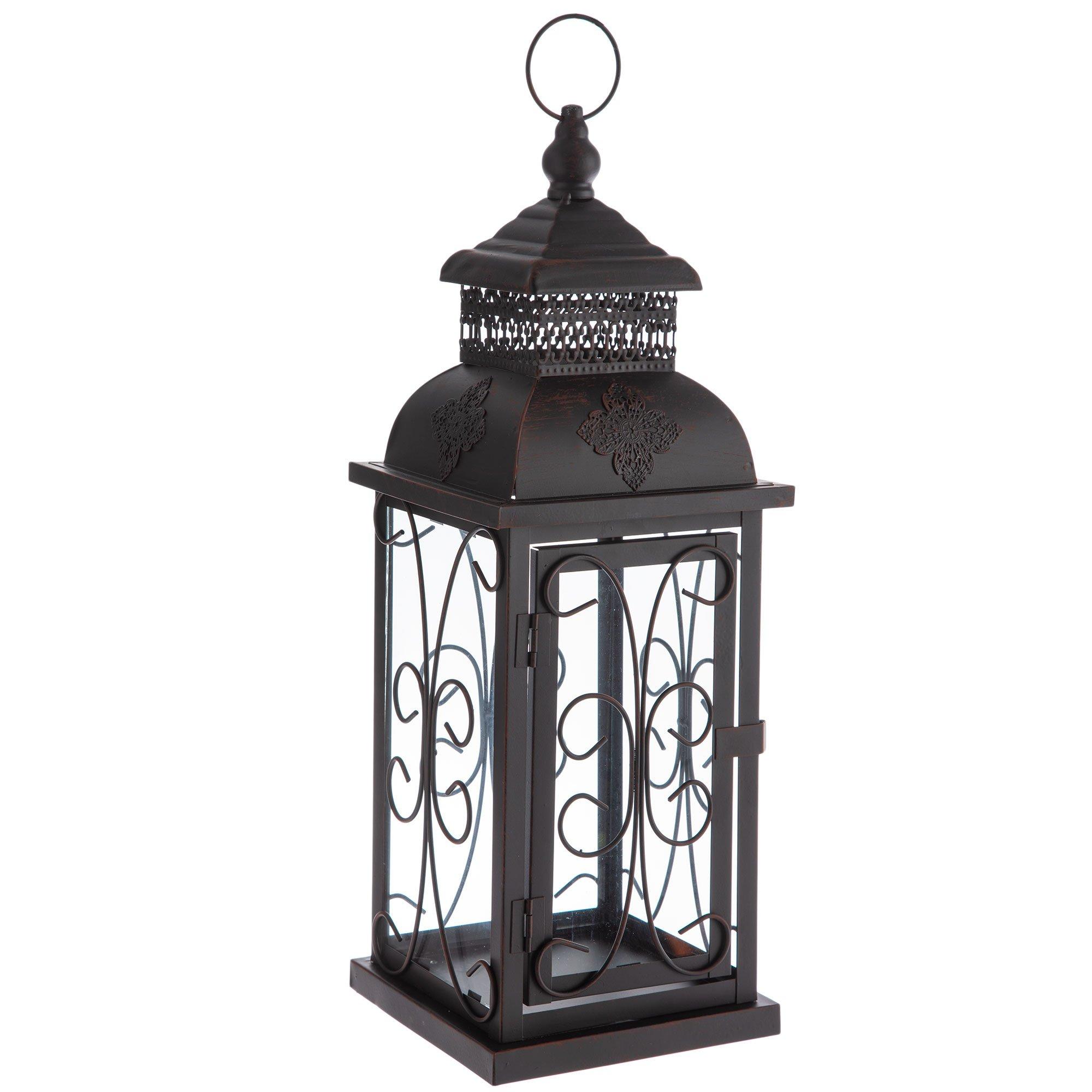 Brown & Black Metal Lantern Hobby Lobby 682112