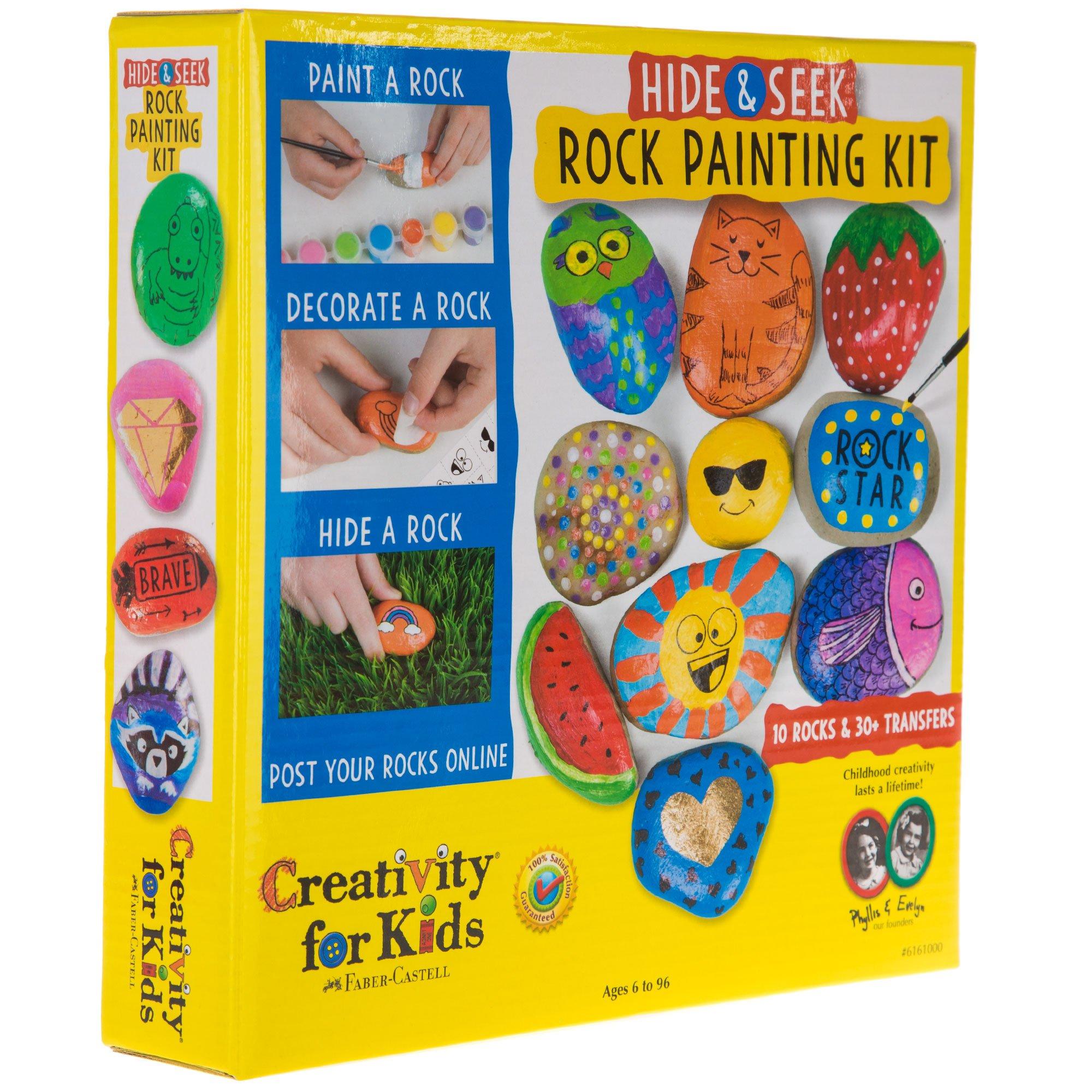 Rock Painting Kit For Kids Adults Diy Handmade Art Rock Painting Supplies  Creative Perfect Craft Gift For Boys Girls