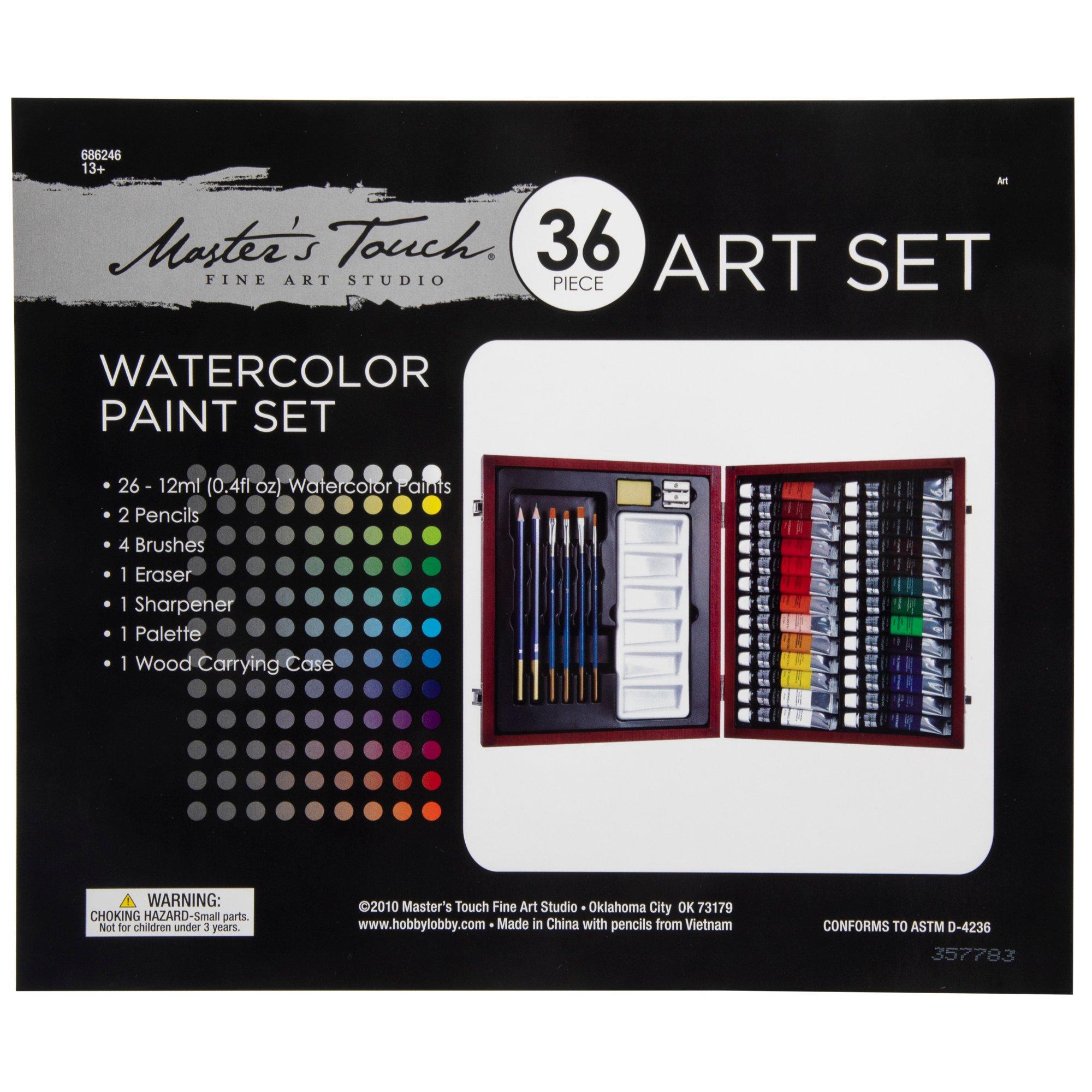 Watercolor Art Set 36 Pieces Hobby Lobby 686246