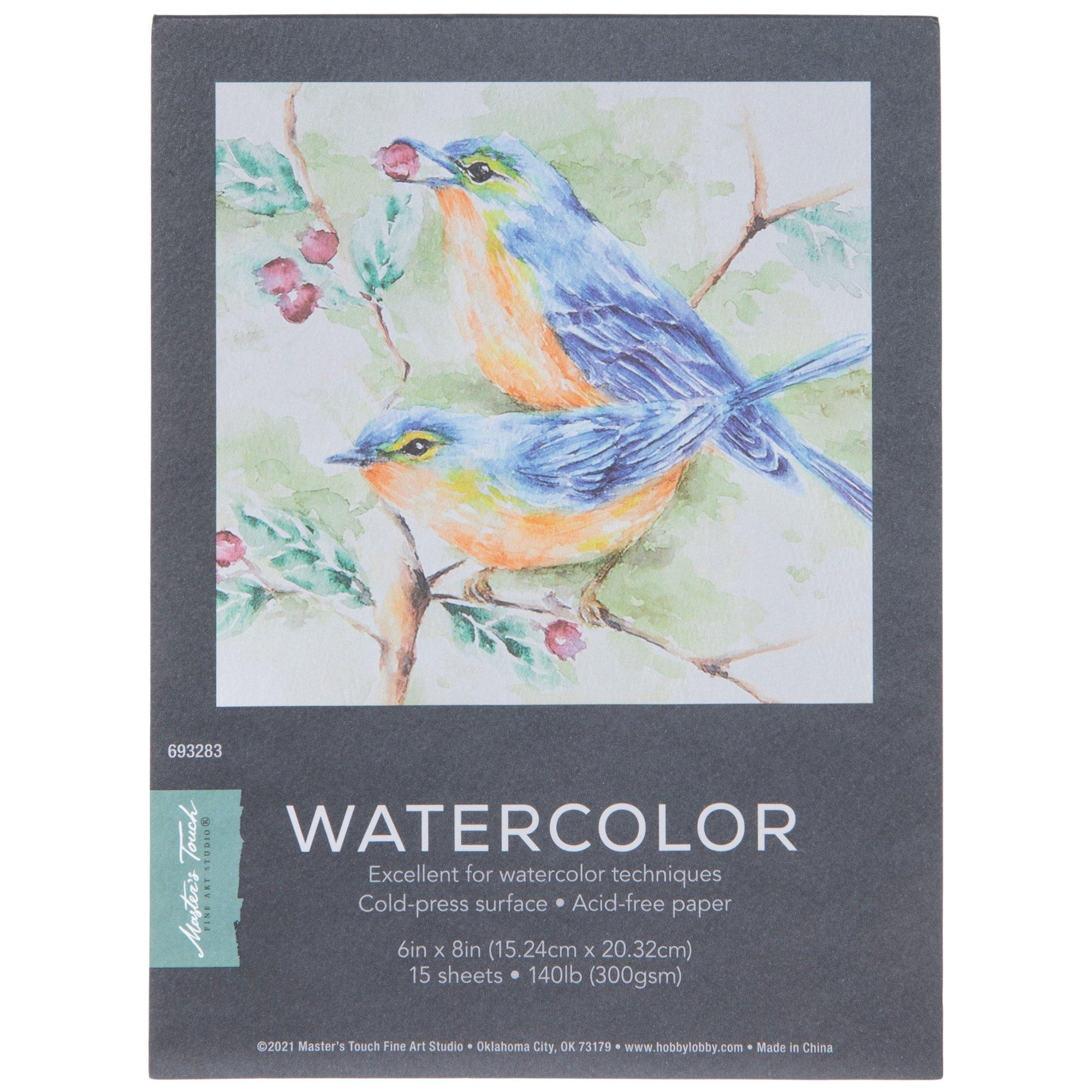 Baohong Artists' Watercolor Painting Block, Pack of 2, 40 Sheets 100% Cotton, Acid-free, 140lb/300gsm, Cold Press Textured, Ideal for Watercolor