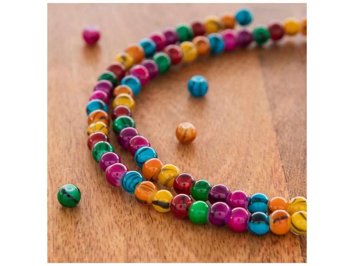 Multi-Color Marble Coated Glass Bead Strands - 6mm | Hobby  display picture 1