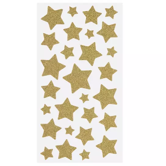 Glitter Star Stickers, Hobby Lobby