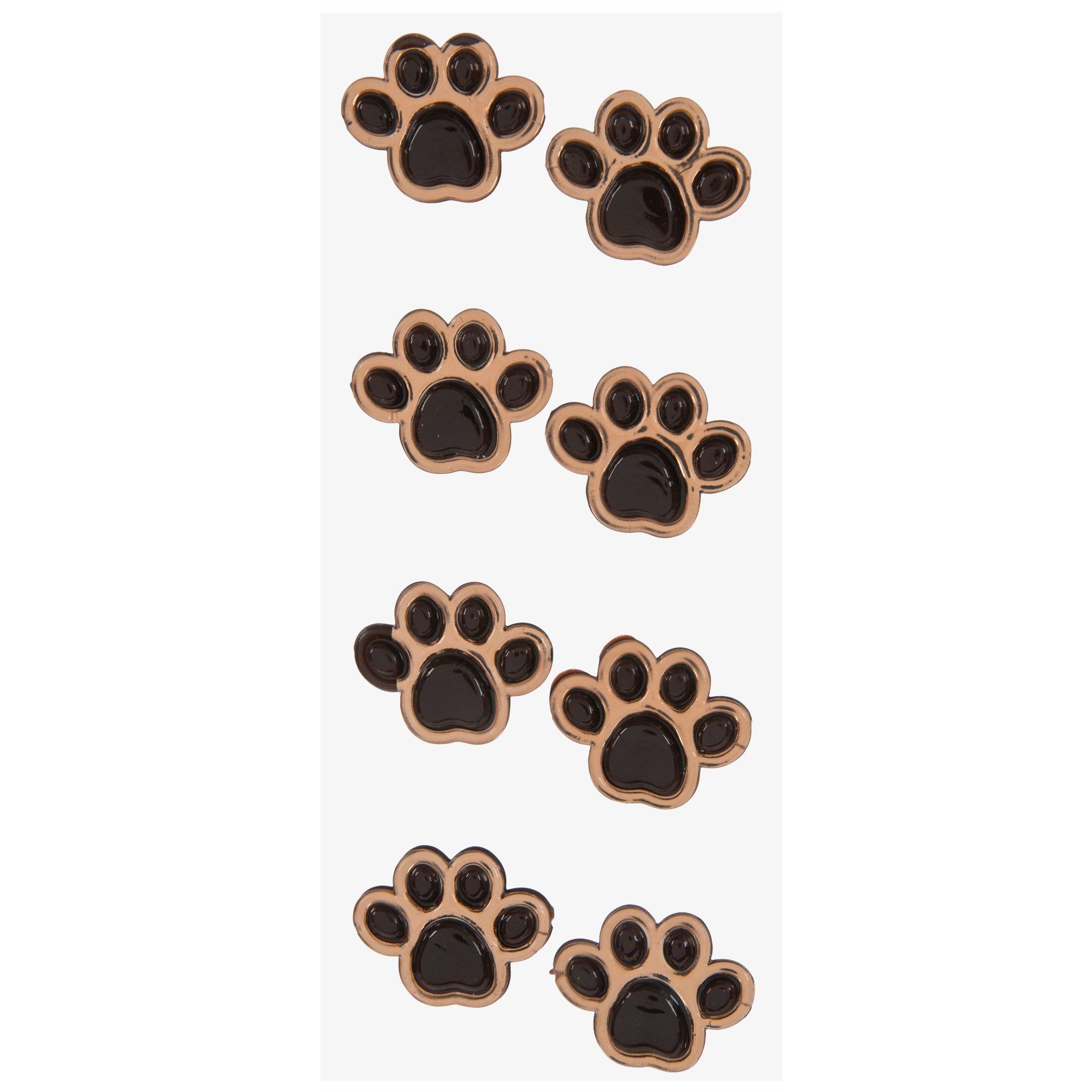 Paw Print 3D Stickers