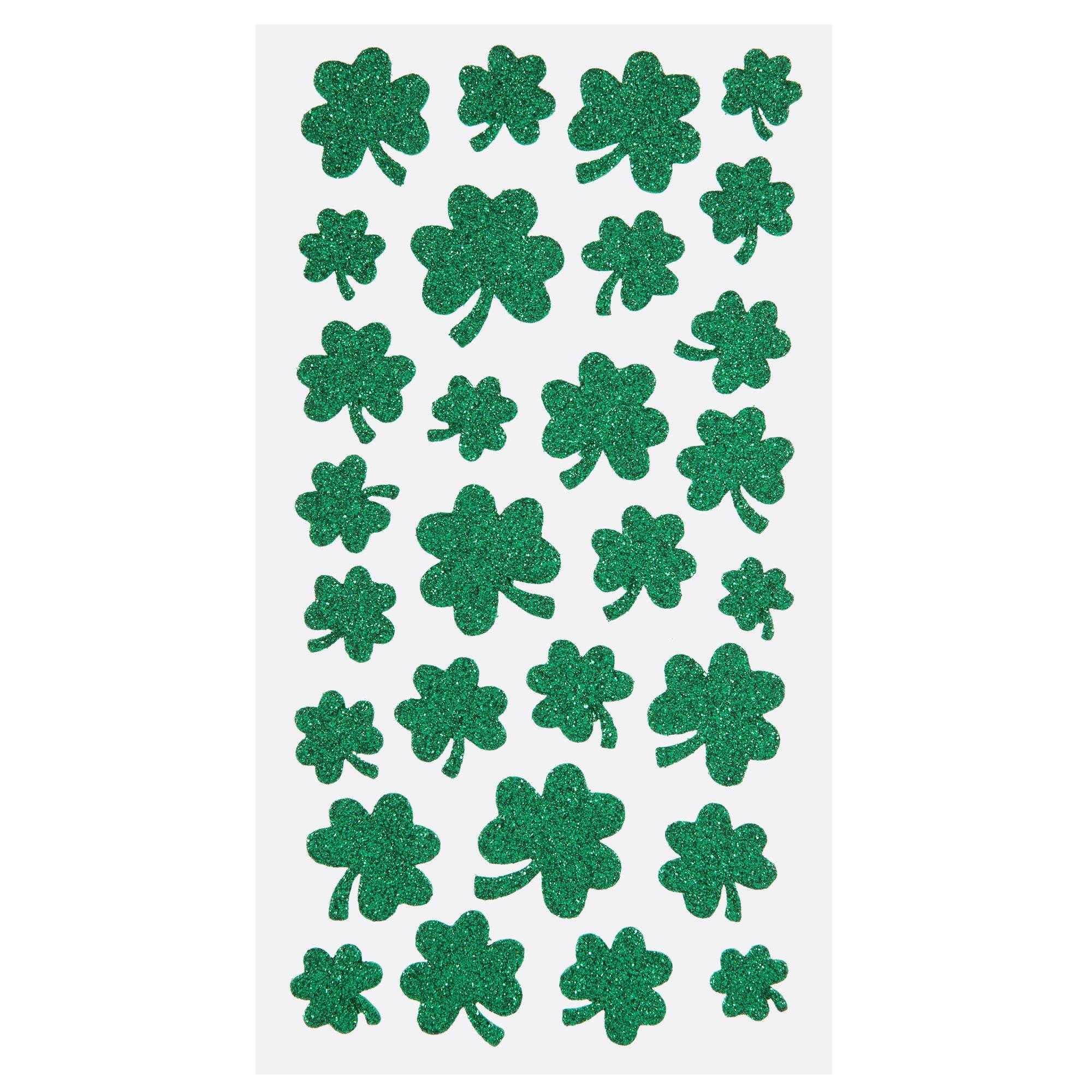 Shamrock Glitter Stickers Hobby Lobby 695882
