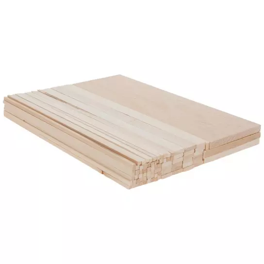 Midwest Products 1/16 in. x 1/16 in. x 2 ft. Basswood Wood Project