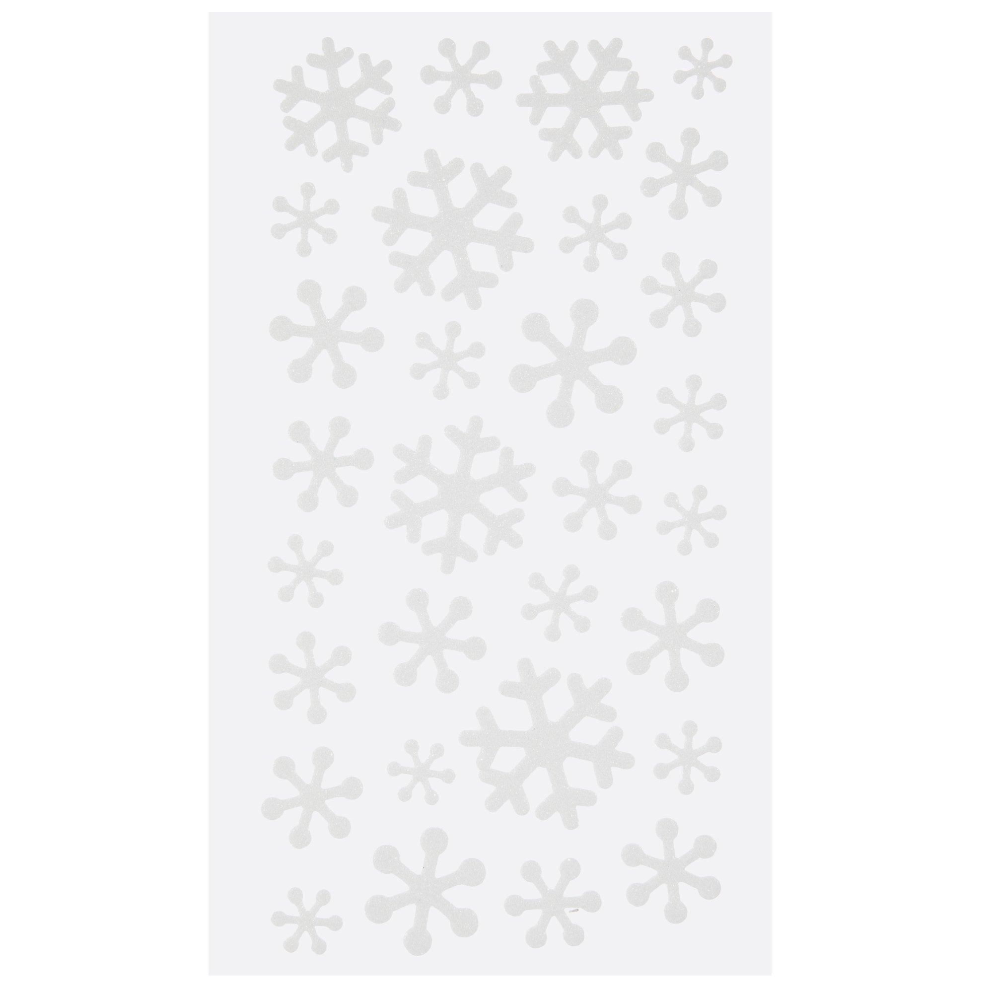 White Snowflake Glitter Stickers Hobby Lobby 696096