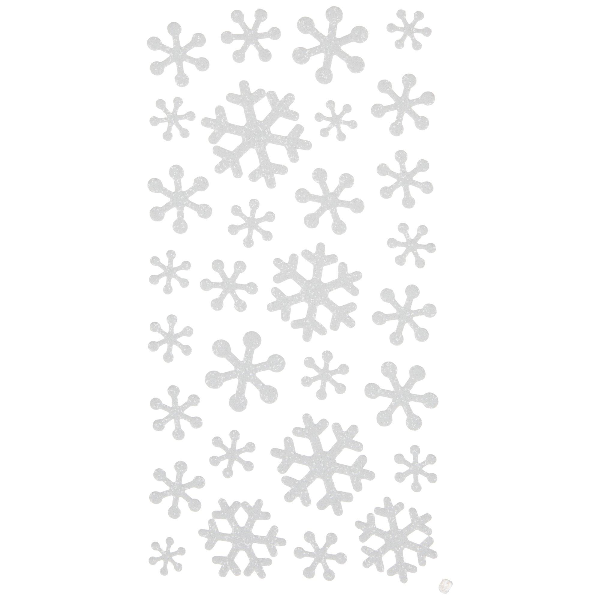 White Glitter Snowflake Stickers Hobby Lobby 696096