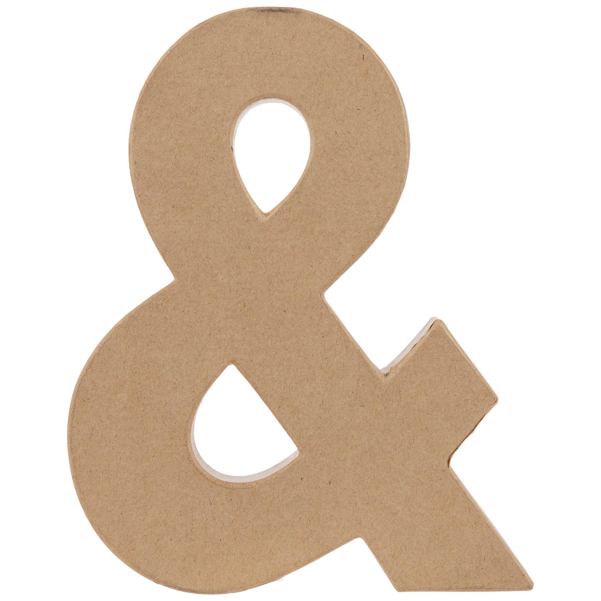 8 Paper Mache Alphabet Letters A-Z including ampersand & Cardboard  letters