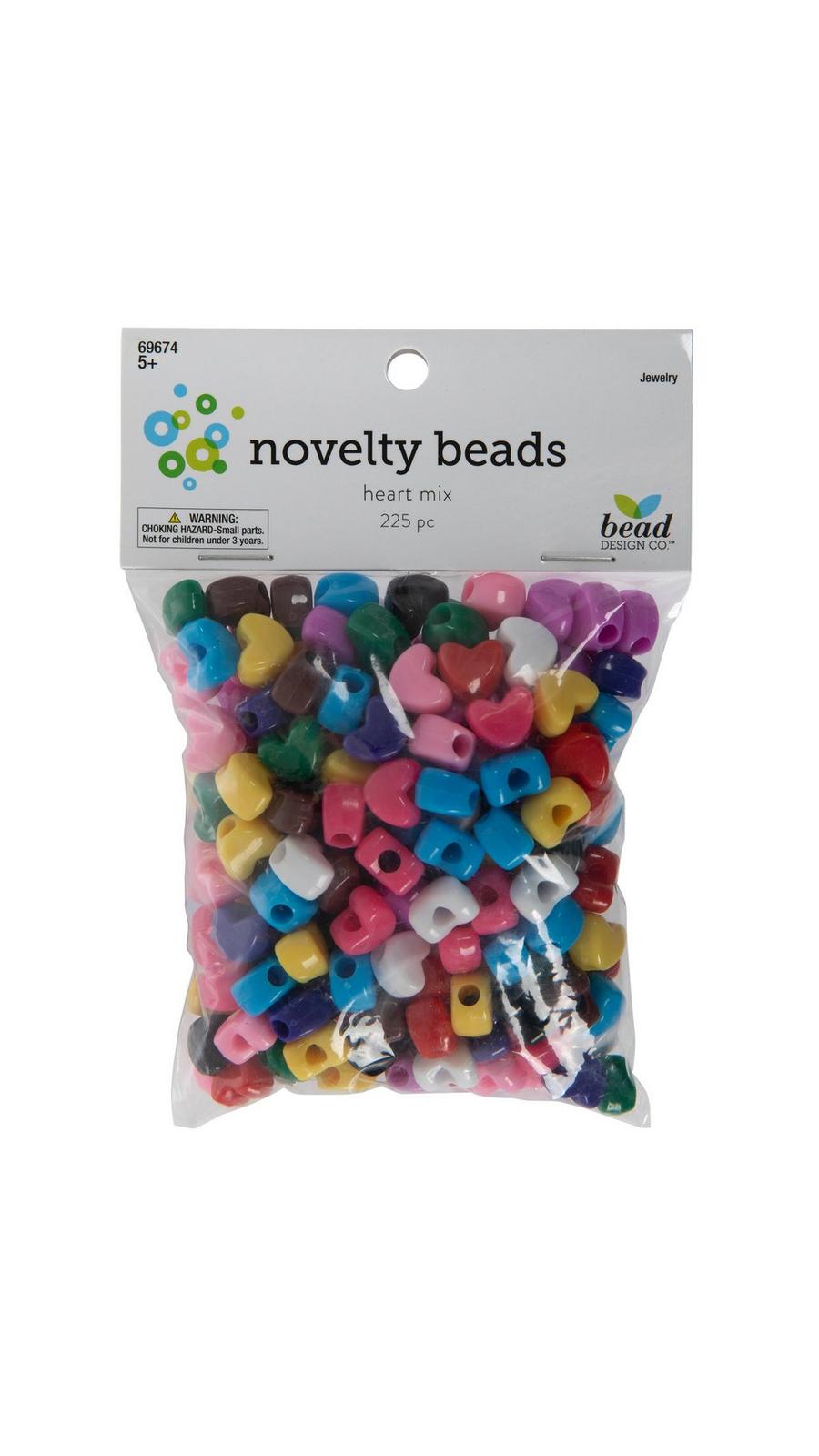 Multi Plastic Heart Pony Beads | Hobby Lobby | 69674