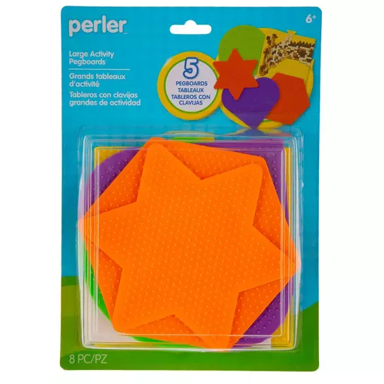 Perler Small Fun Shaped Pegboards For Fuse Beads, Pack Of 5 : Target