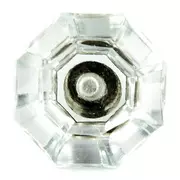 Faceted Octagon Glass Knob