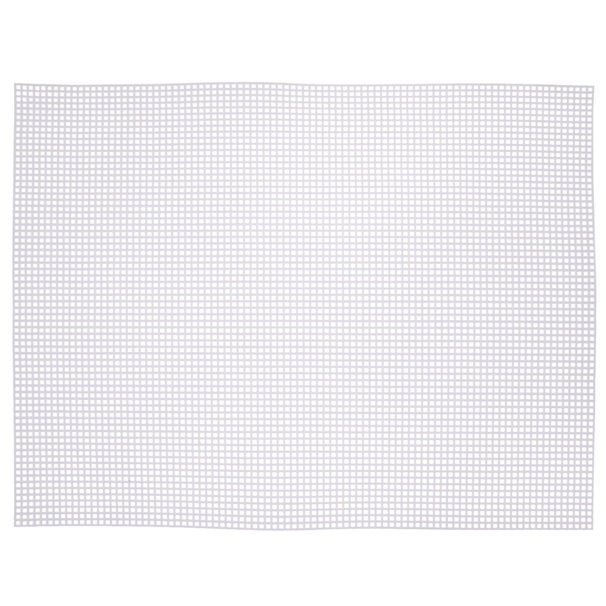 10 Mesh Plastic Canvas - White Rectangle - 10-1/2 x 13-1/2 - 082676122507