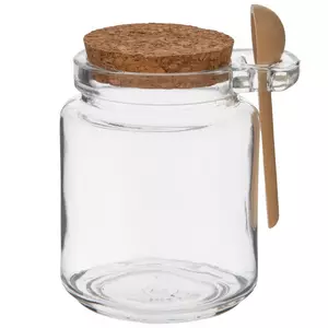 Glass Handle Jar With Spoon
