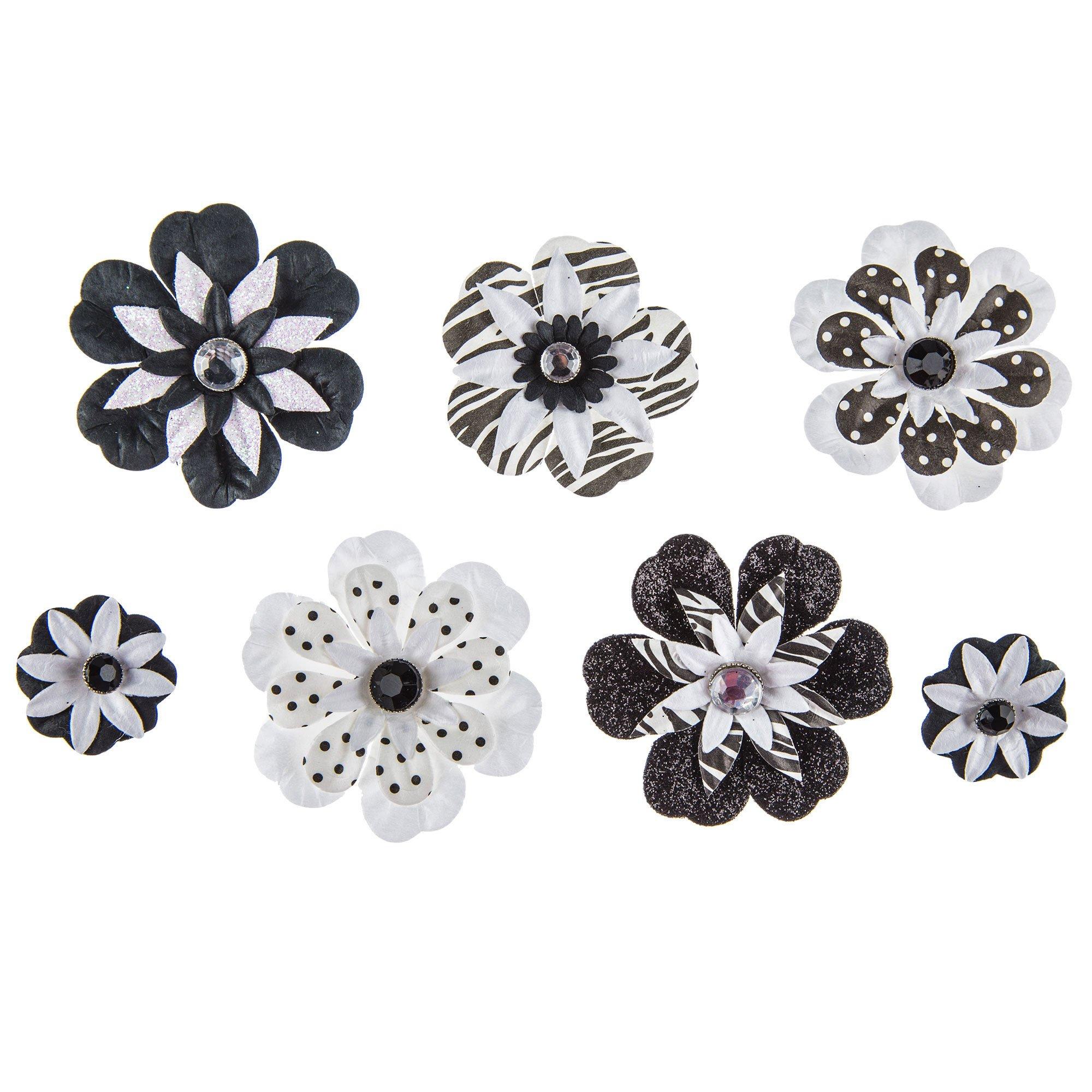 Designer Paper Glitter Flower Brad Embellishments Hobby Lobby 716878