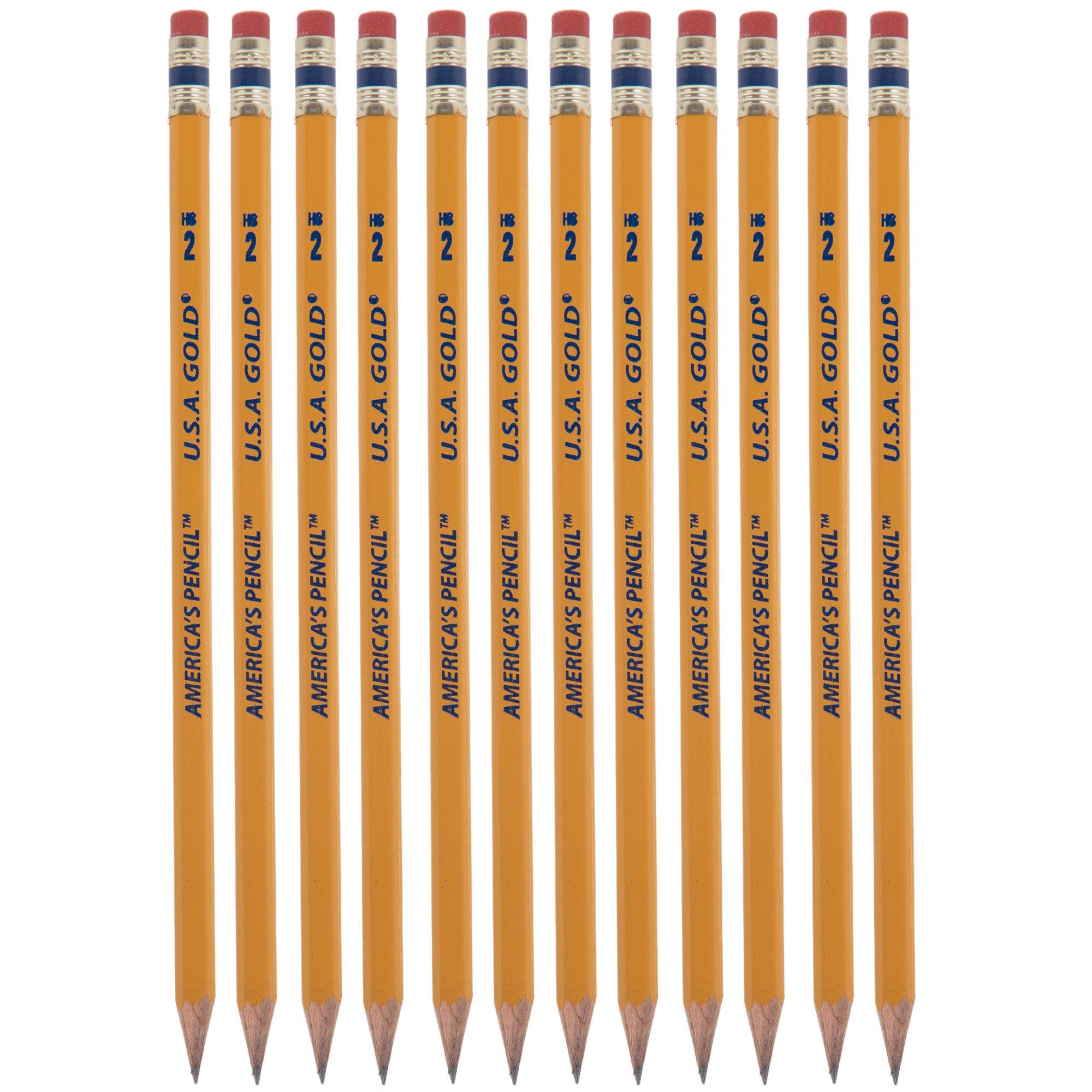 2 HB USA Gold Pencils 12 Piece Set Hobby Lobby 716910