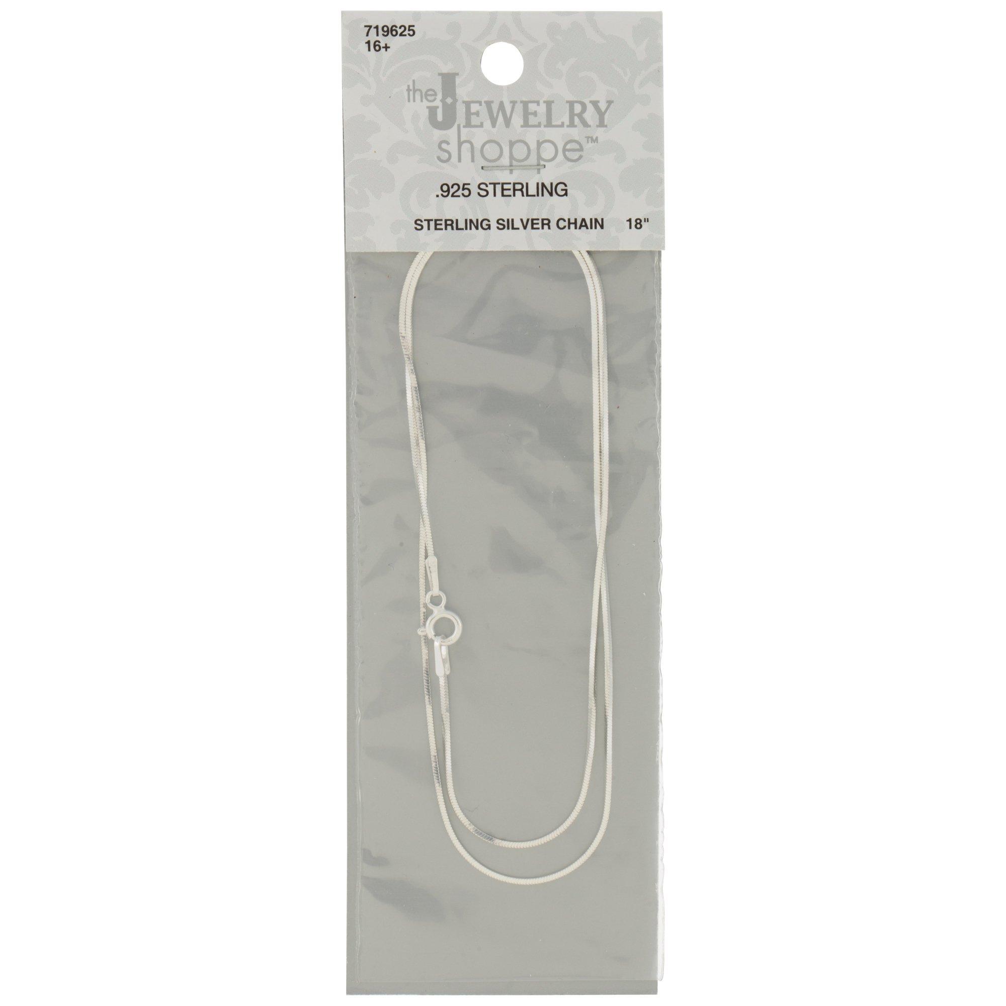 Shiny Snake Chain | Sterling Silver Necklace 16 18 20 22 | Light Years 24” / S.Silver