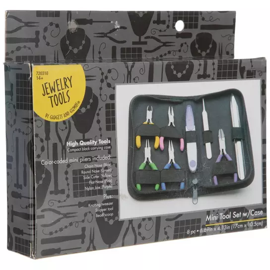 Beadsmith® Mini COLOR I.D. Super Economy Small Pliers Set/kit for Jewelry  Making Compact Tools for Traveling Creators 