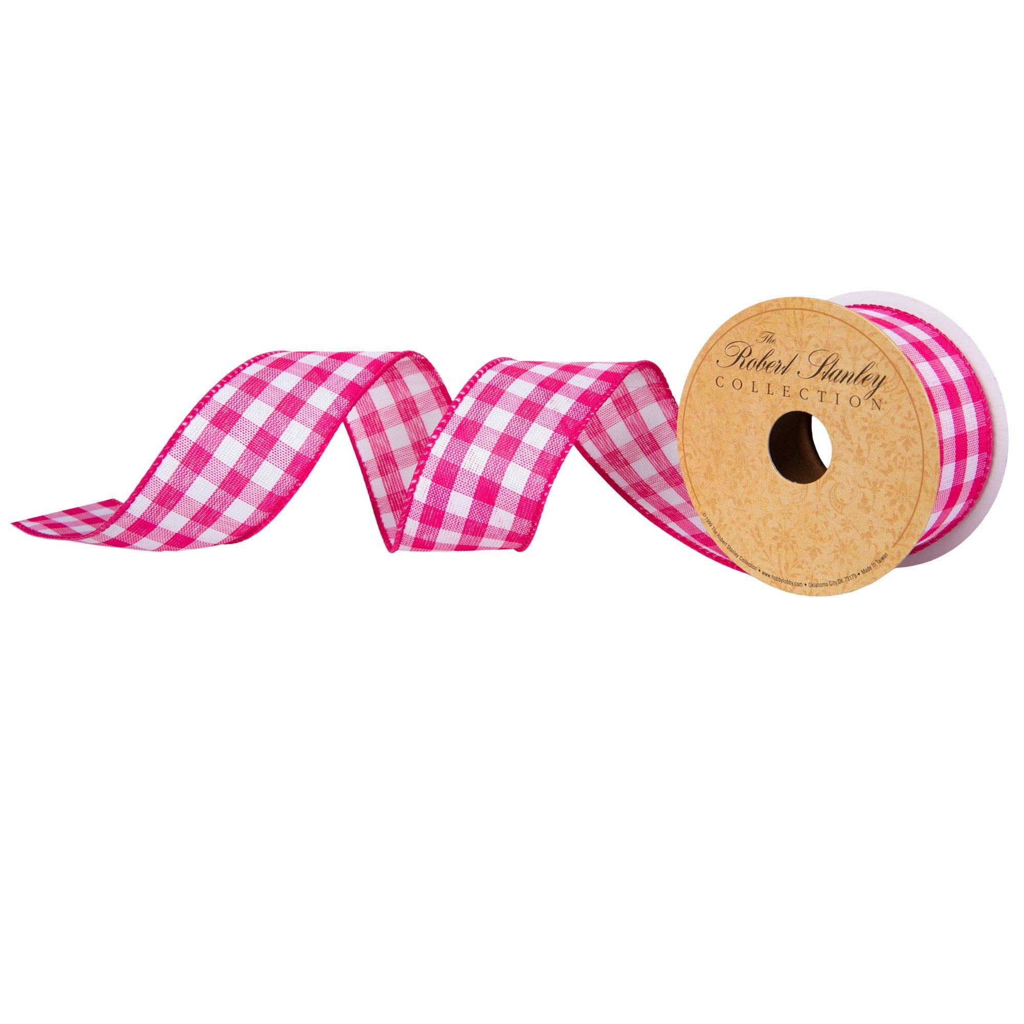 Gingham Wired Edge Ribbon 1 1/2" Hobby Lobby 720557