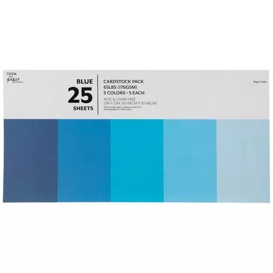 Nautical Blue Linen 80# Cardstock - Echo Park Paper Co.