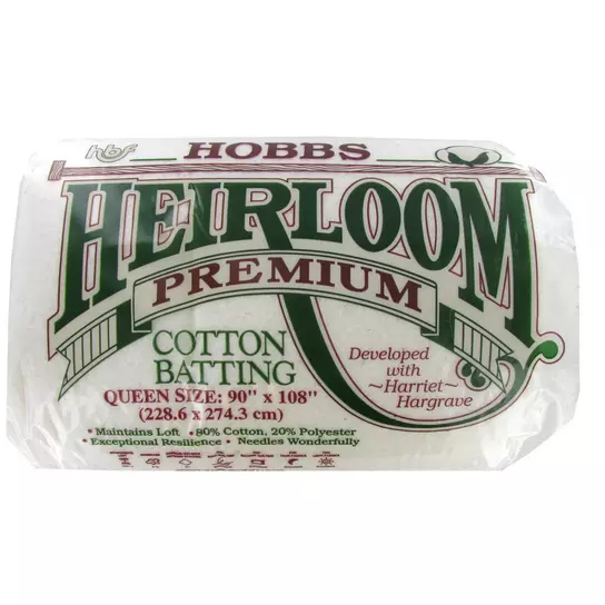 Hobbs Heirloom Premium Cotton Blend King Quilt Batting, Hobbs #HL120