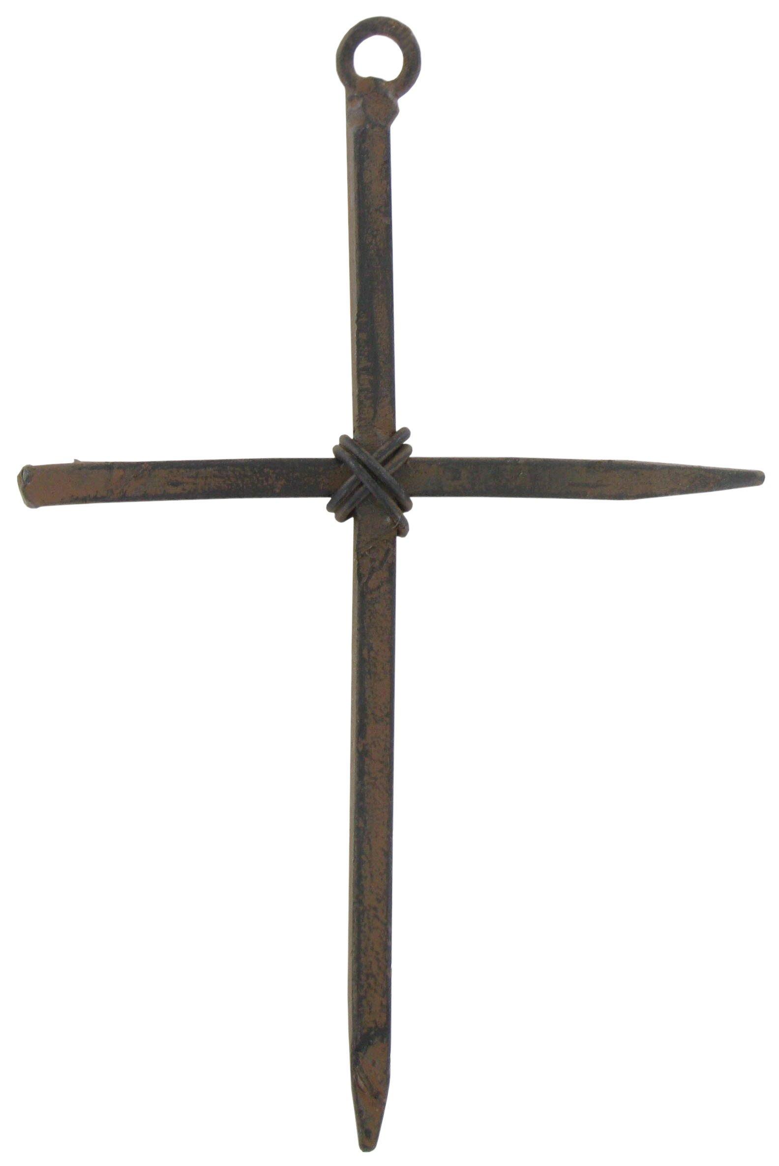 Rust Nails Metal Wall Cross