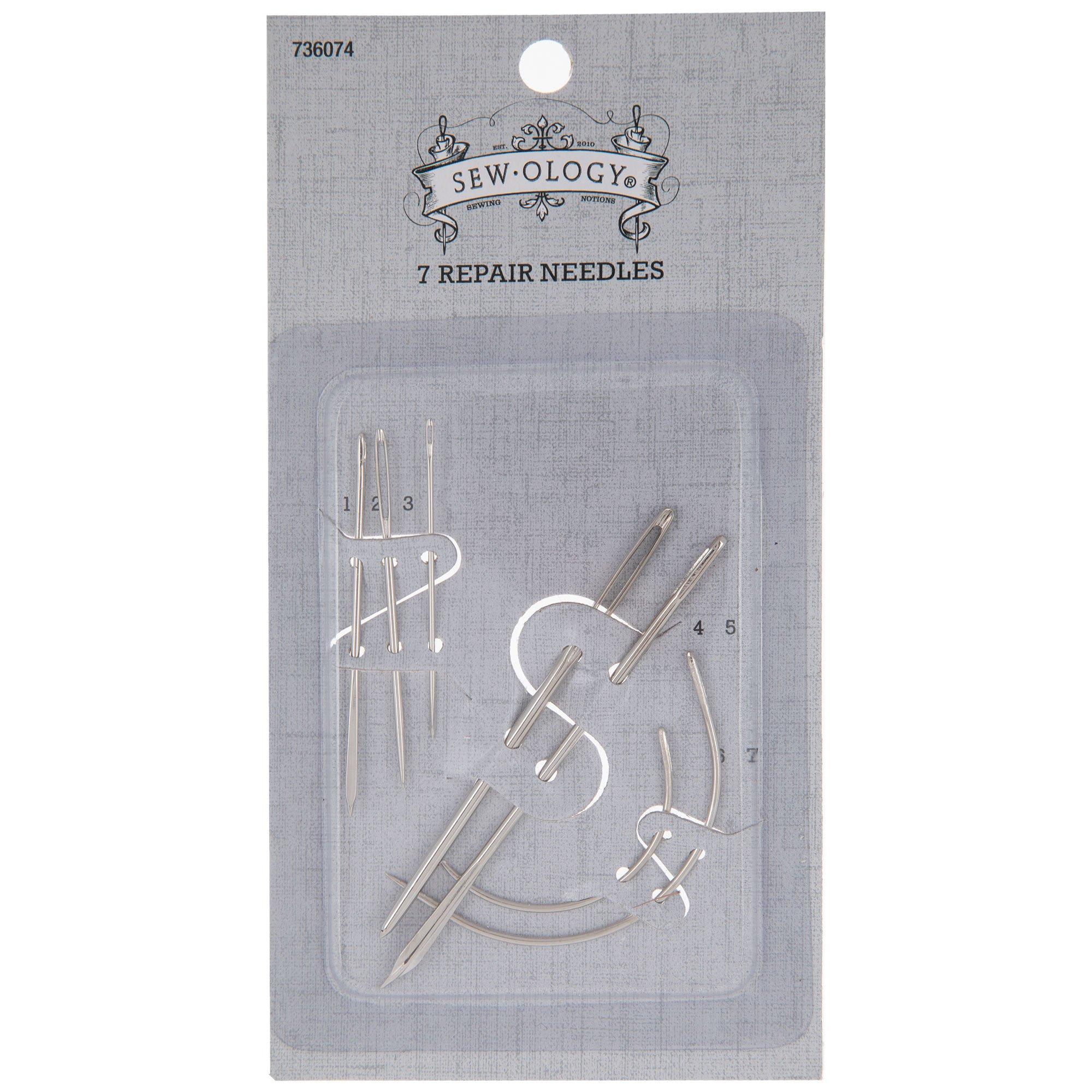 7 Piece Set Repair Hand Sewing Needles Sail Curved Upholstery