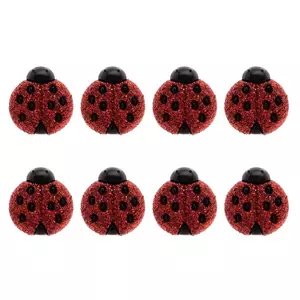 Ladybug Glitter Shank Buttons