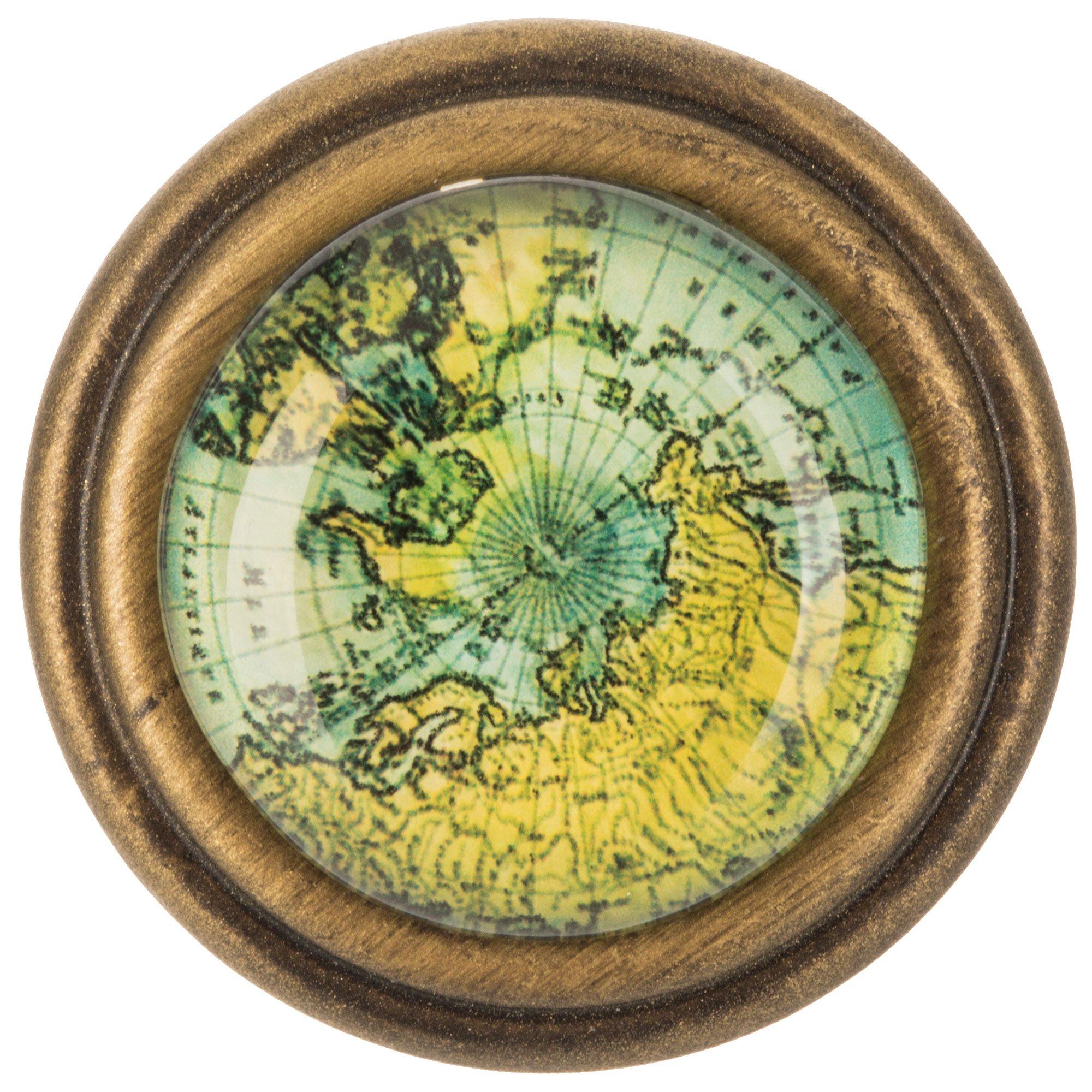 Antique Brass Map Metal Knob Hobby Lobby 738567